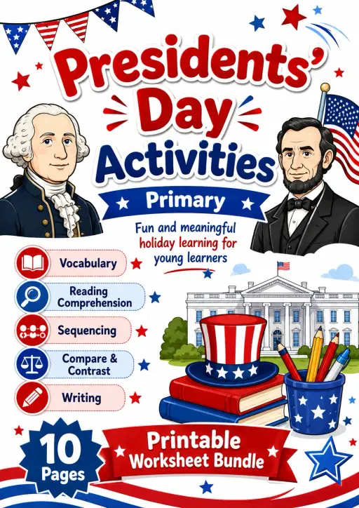 Presidents' Day Activities Worksheet Pack