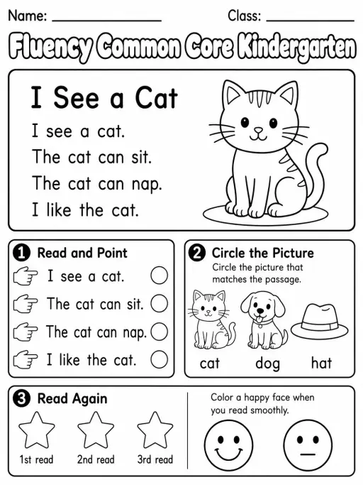 Fluency Common Core Kindergarten