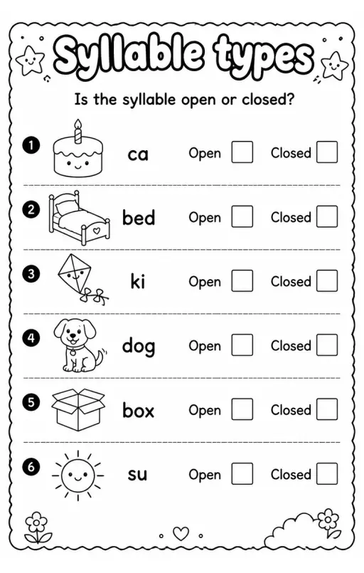 Is the syllable open or closed?