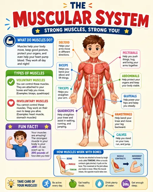 Muscular System Infographic