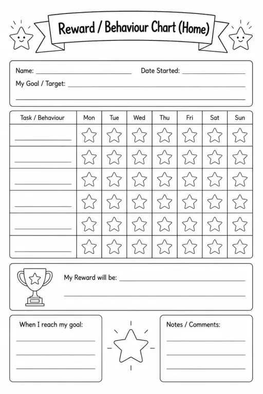 Reward / Behaviour Chart (Home)