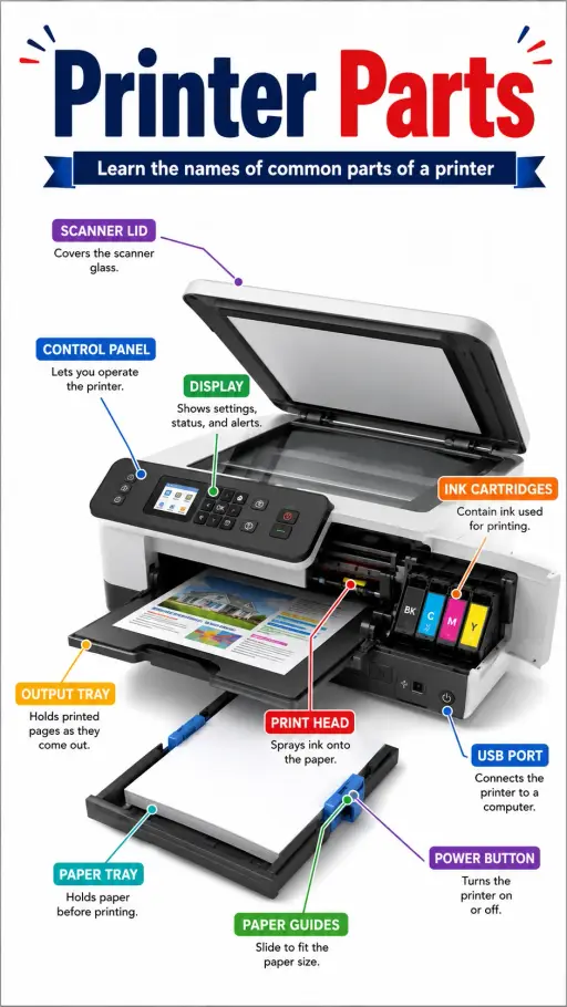 Printer Parts Infographic