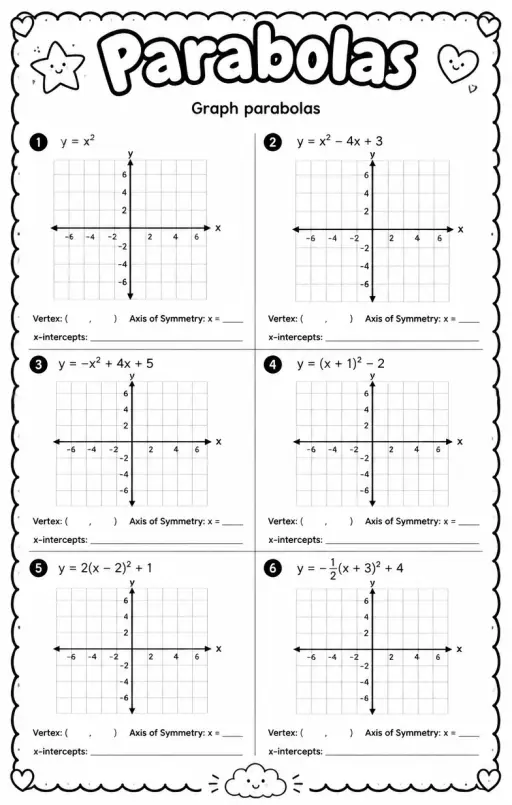 Graph parabolas