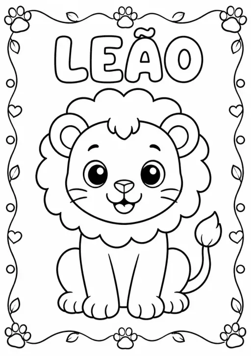 Desenho de Leão para Colorir