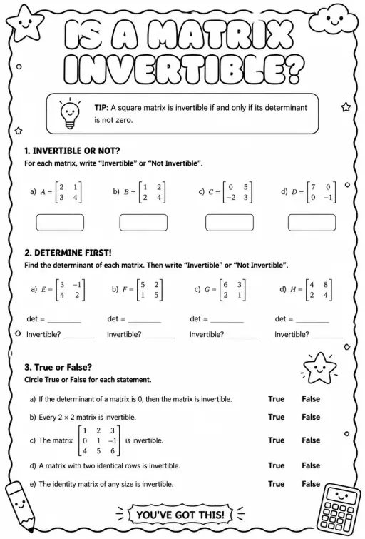 Is a matrix invertible?