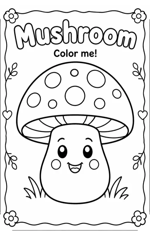 Mushroom Coloring Pages