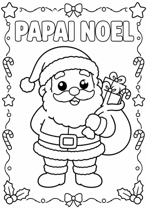 Desenho de Papai Noel para Colorir