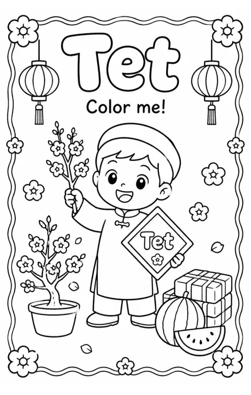 Tet Coloring Pages