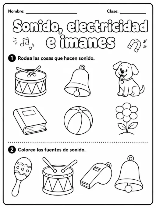 3.º grado - ciencias físicas - Paquete de fichas - Conjunto 5