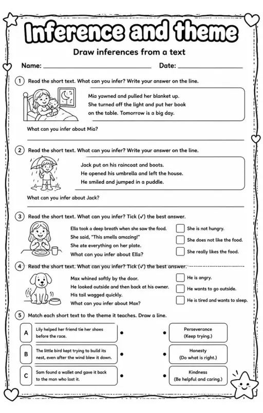 Draw inferences from a text