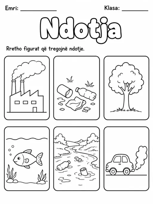 Ndotja e ajrit - Pako fletësh pune