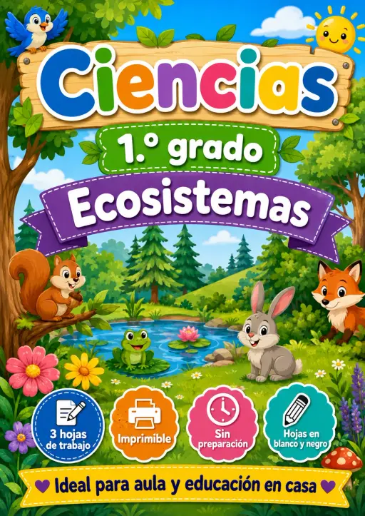 1.º grado - Ecosistemas - Paquete de ciencias en español