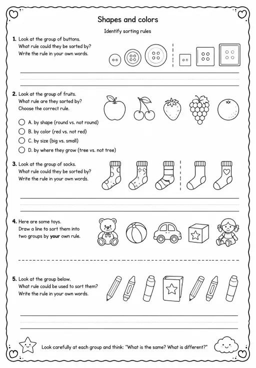 Identify sorting rules