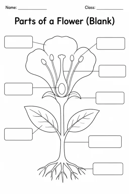 Parts of a Flower (Blank)
