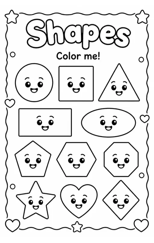 Shapes Coloring Pages