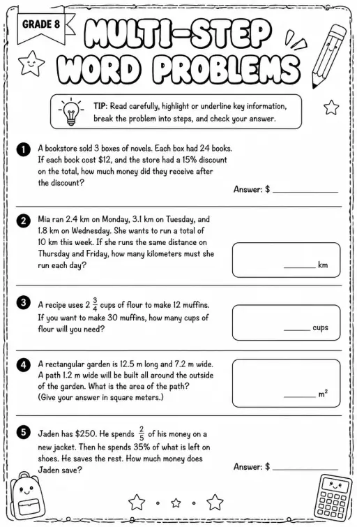 Multi-step word problems