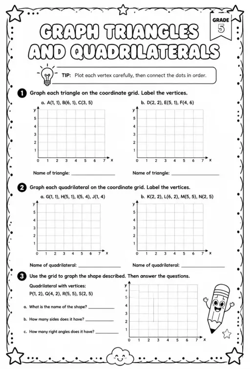 Graph triangles and quadrilaterals