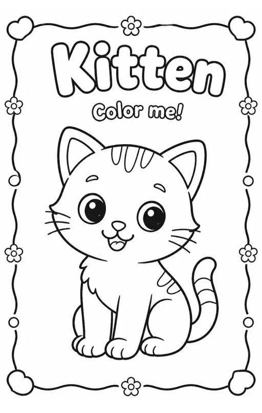 Kitten Coloring Pages