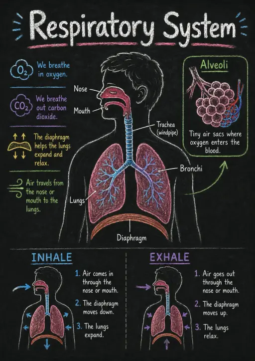 Respiratory system Human Body Infographic