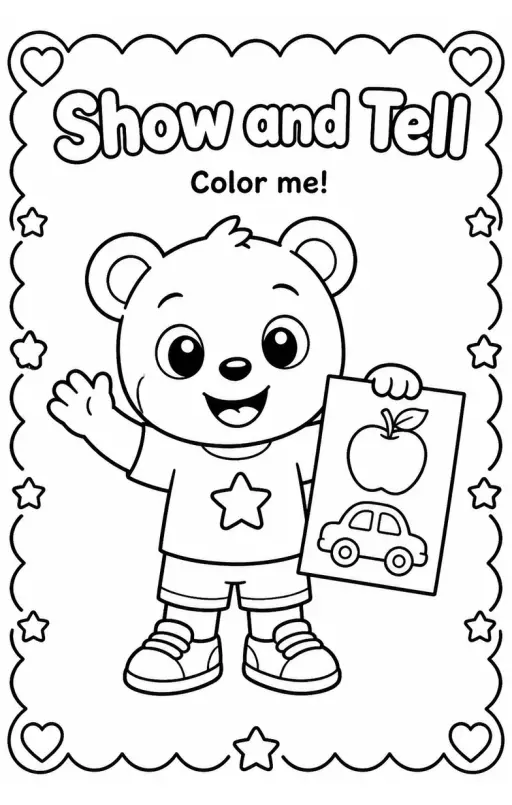 Show and Tell Coloring Pages
