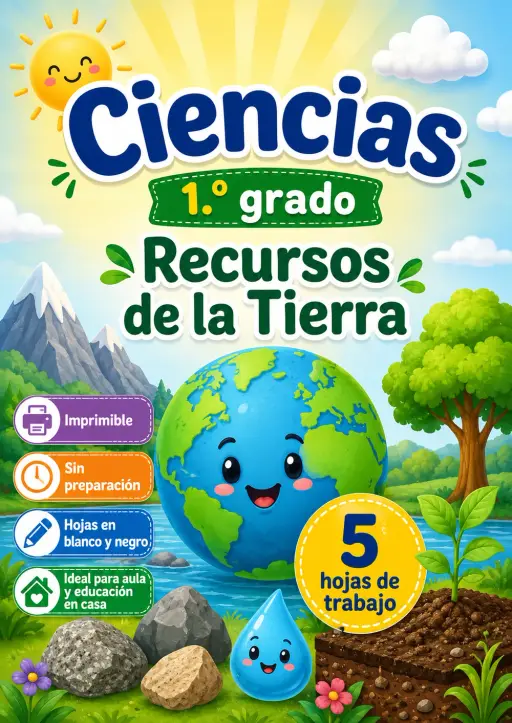 1.º grado - Recursos de la Tierra - Paquete de ciencias en español