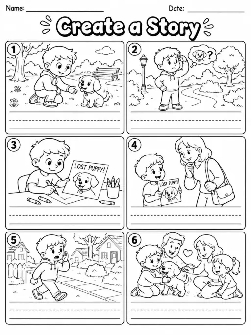 Create a Story Worksheet Pack - Set 4