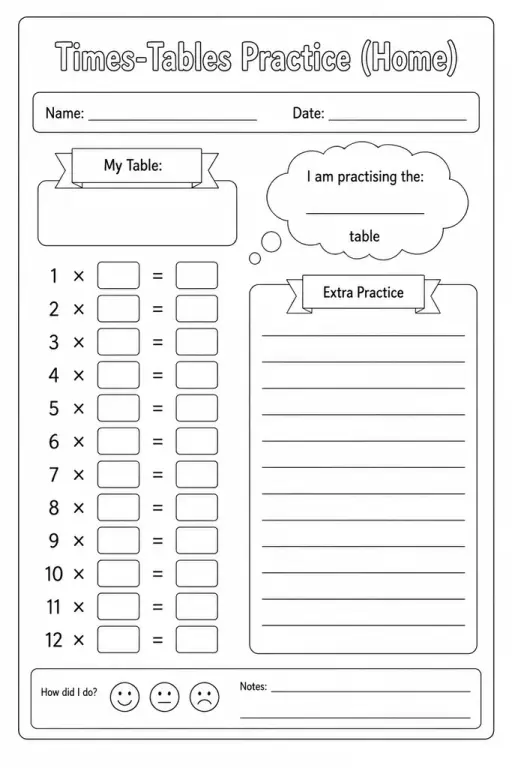 Times-Tables Practice (Home)