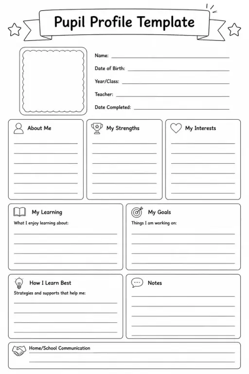 Pupil Profile Template