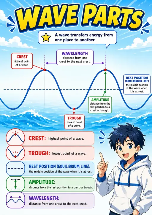 Wave Parts Waves Infographic