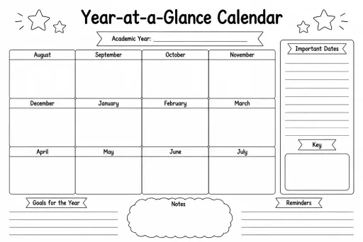 Year-at-a-Glance Calendar