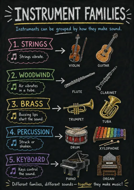 Instrument Families Instruments Infographic