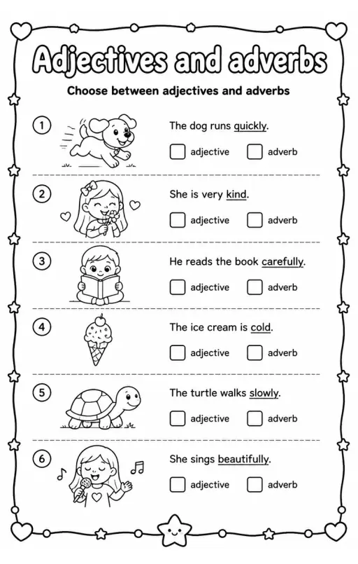 Choose between adjectives and adverbs
