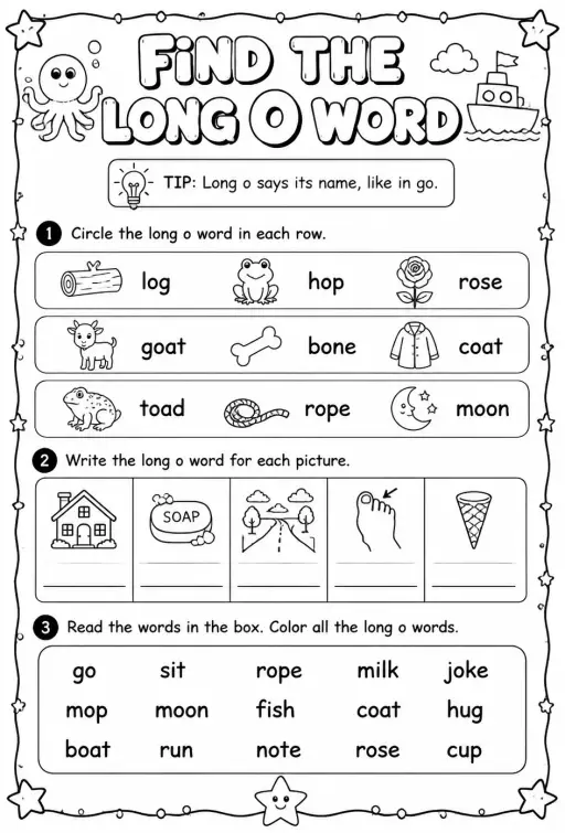 Find the long o word