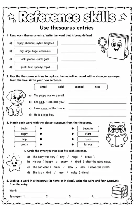 Use thesaurus entries