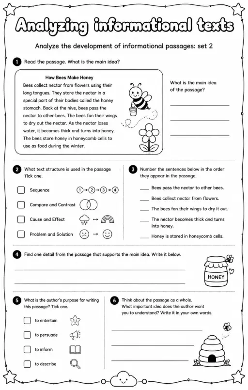 Analyze the development of informational passages: set 2