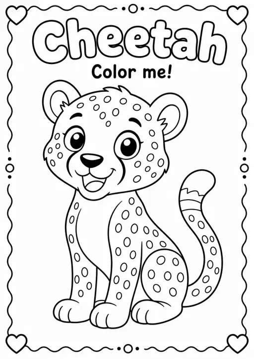 Cheetah Coloring Pages