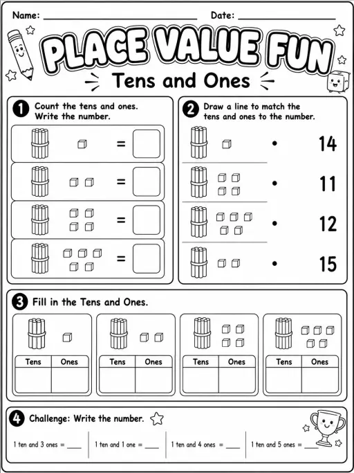 Place Value Fun Worksheet Pack