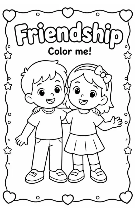 Friendship Coloring Pages