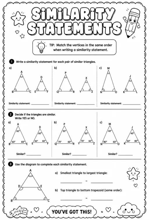 Similarity statements