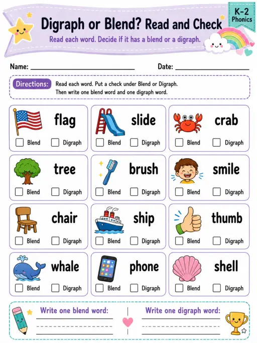 Digraph or Blend? Read and Check