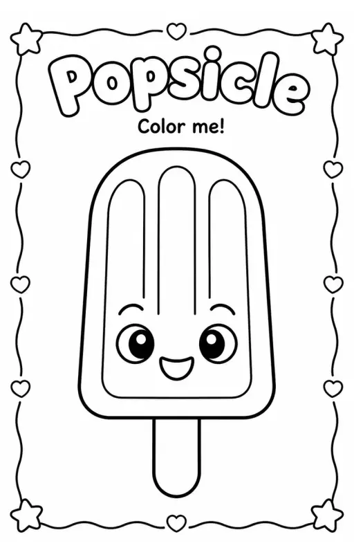 Popsicle Coloring Pages