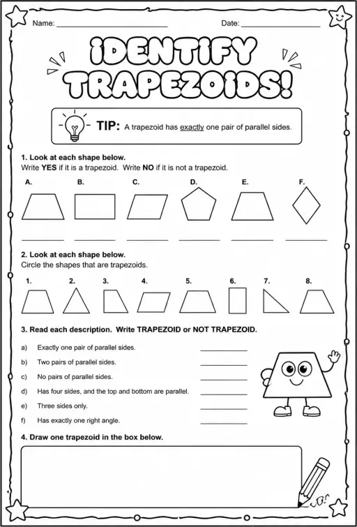 Identify trapezoids