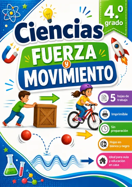4.º grado - Fuerza y movimiento - Paquete de ciencias en español