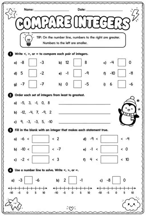 Compare integers