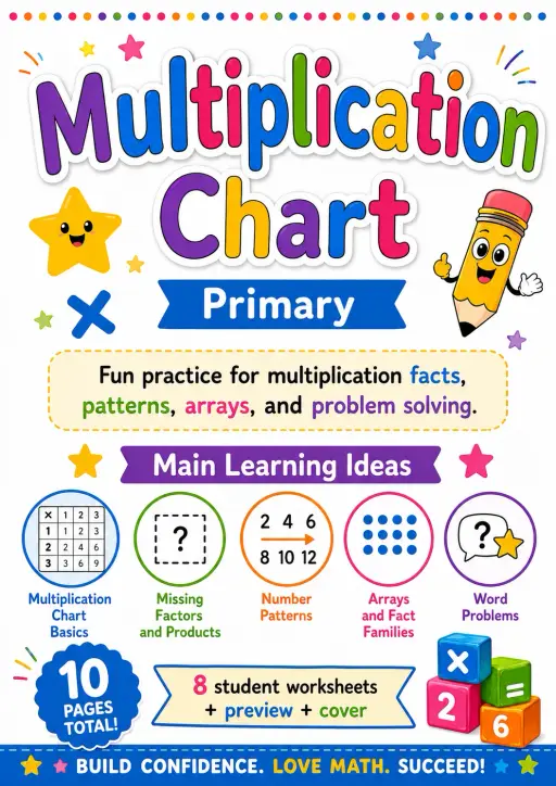 Multiplication Chart Worksheet Pack
