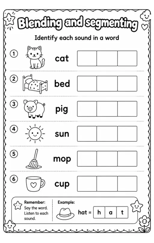 Identify each sound in a word