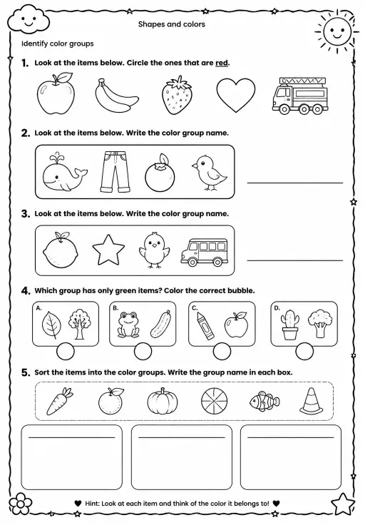 Identify color groups