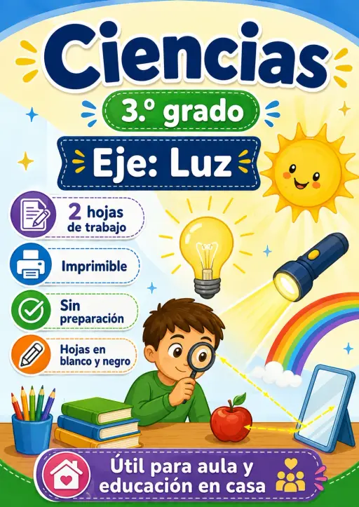 3.º grado - Luz - Paquete de ciencias en español