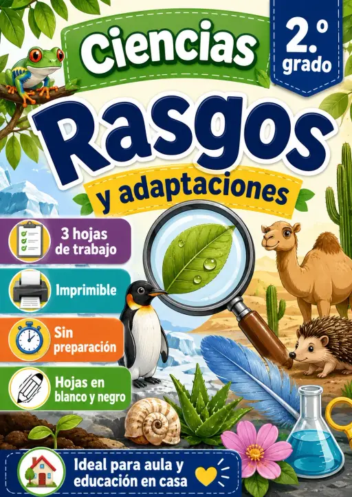 2.º grado - Rasgos - Paquete de ciencias en español