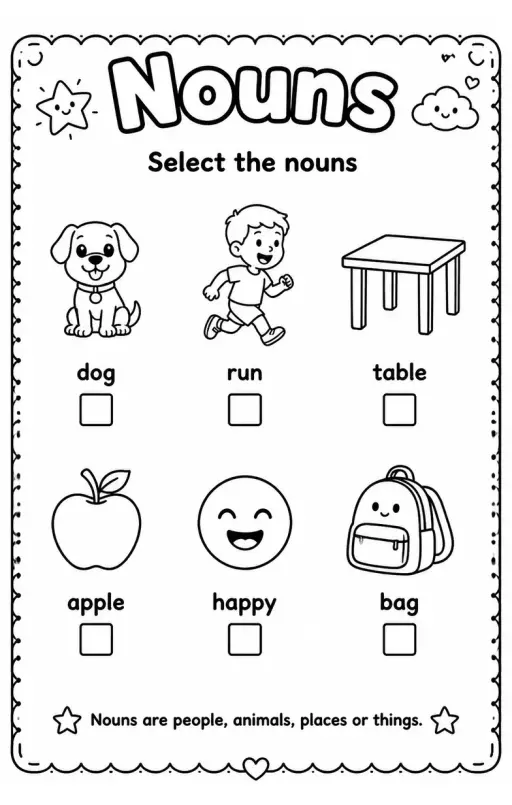 Select the nouns